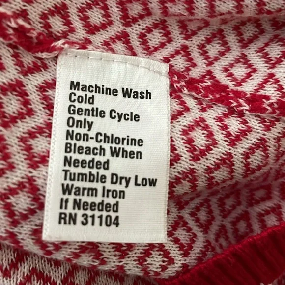 Kim Rogers Women’s Cardigan Red White Print All Cotton - Picture 7 of 10